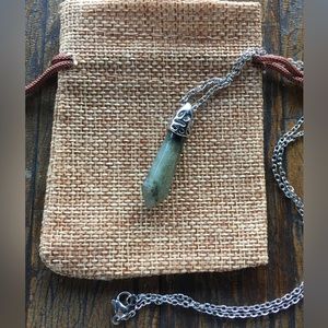 Labradorite Necklace | Crystal Pillar Necklace | Labradorite Pillar Necklace